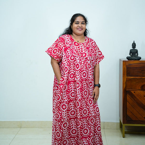 Plus Size Batik Cotton Nighty