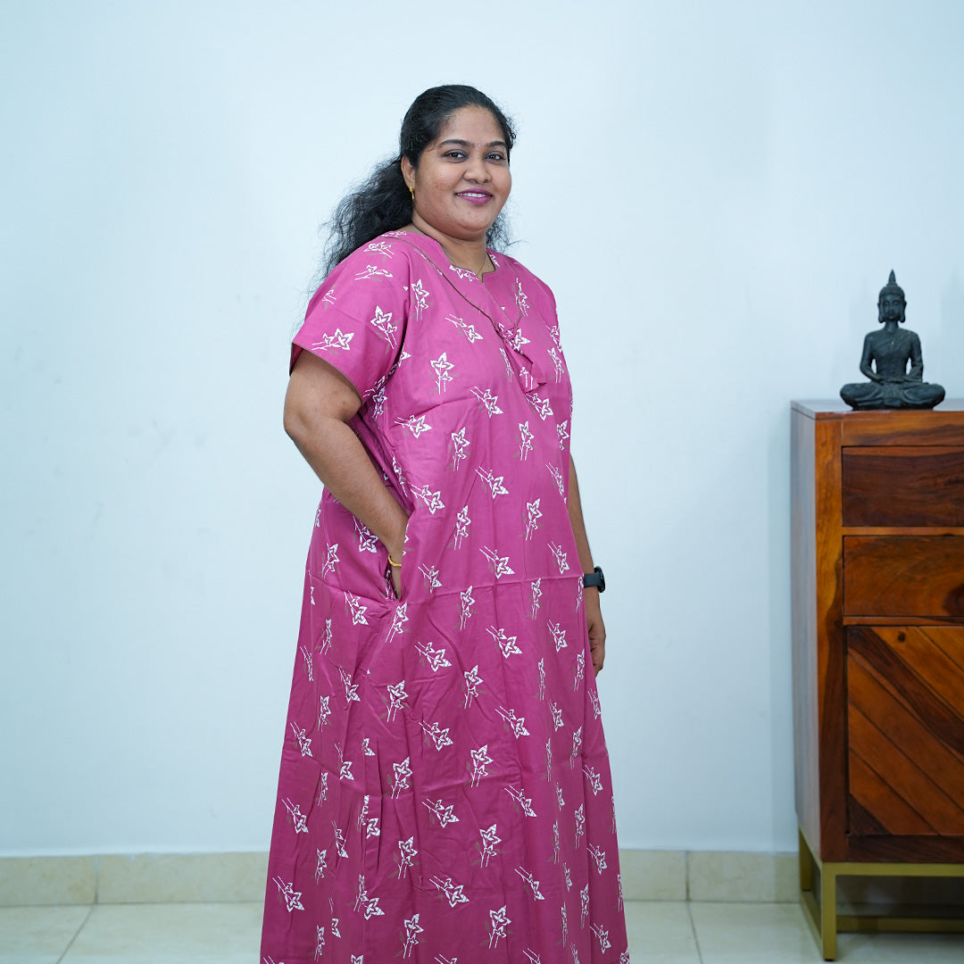 Plus Size Pink Floral Nighty