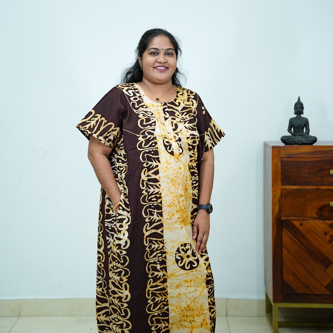 Plus Size Batik Cotton Nighty