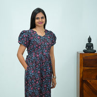 Jaipur Cotton Kantha Work Frock with Frill