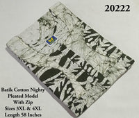 Plus Size Batik Cotton Nighty
