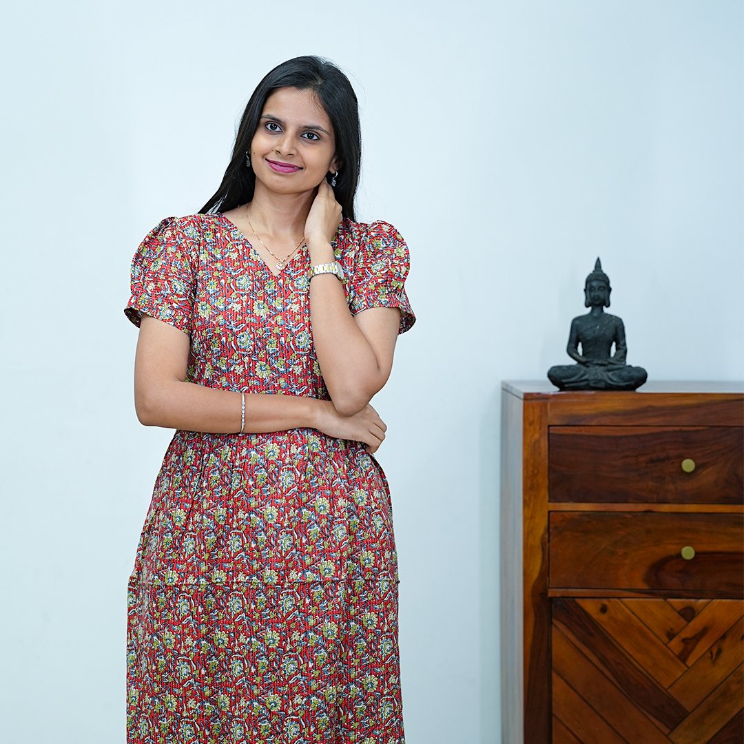 Kalamkari Kantha Work Frock