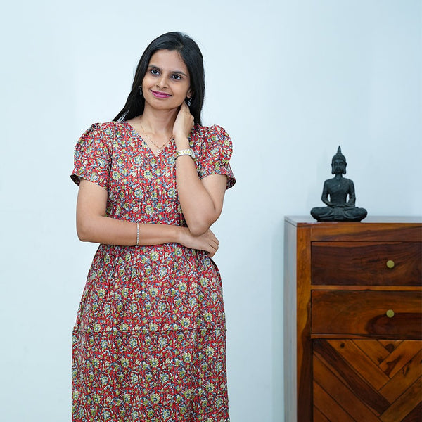 Kalamkari Kantha Work Frock