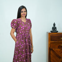 Jaipur Cotton Kantha Work Frock with Frill