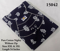 Plus Size Blue Floral Print Nighty