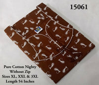 Plus Size Brown Paisley Print Nighty