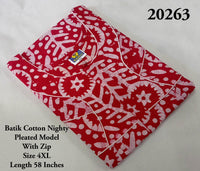 Plus Size Batik Cotton Nighty