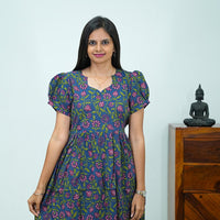 Jaipur Cotton Kantha Work Frock with Frill