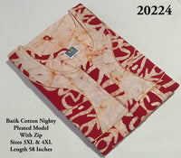 Plus Size Batik Cotton Nighty