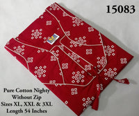Plus Size Maroon Geometric Print Nighty