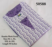 Kantha Work Side Pleated Frock