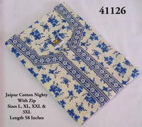 Floral Printed Jaipur Cotton Nighty