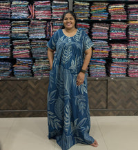 Kantha Work Jaipur Cotton Nighty Without Zip