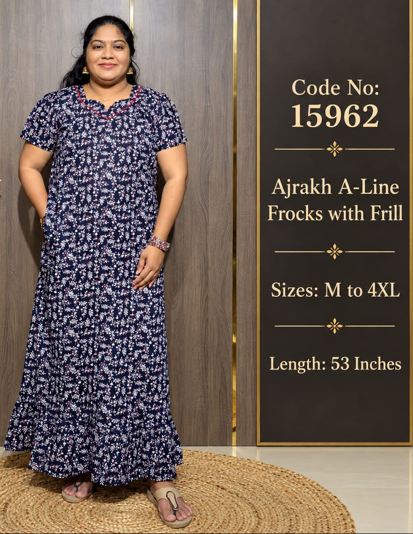 Ajrakh A-Line Frock